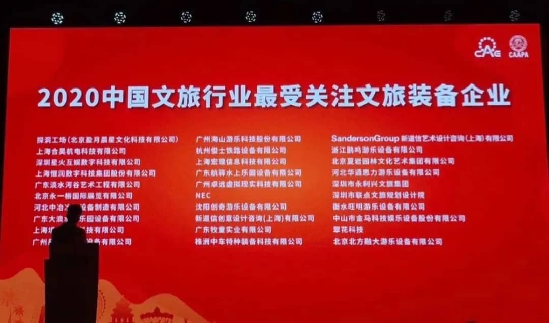 2020中國文旅行業(yè)最受關(guān)注文旅裝備企業(yè)獎